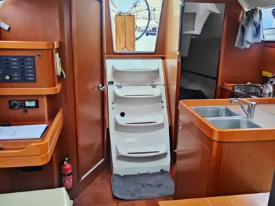 Galley of Titina, a Beneteau Oceanis 31 sailboat at Procida, Italy