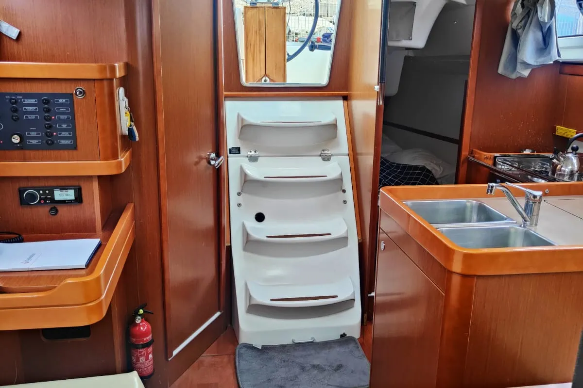 Galley of Titina, a Beneteau Oceanis 31 sailboat at Procida, Italy