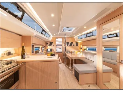 Galley of EUGENIA, a Bavaria C38 sailboat at Municipal Unit of Lefkada, Greece
