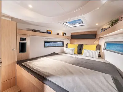 Cabin on EUGENIA, a Bavaria C38 sailboat at Municipal Unit of Lefkada, Greece