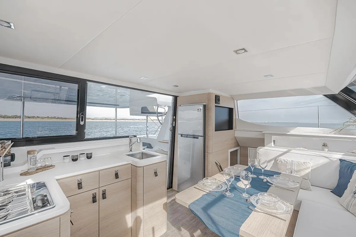 Vesta, a Aventura 37 catamaran at Fethiye, Turkey