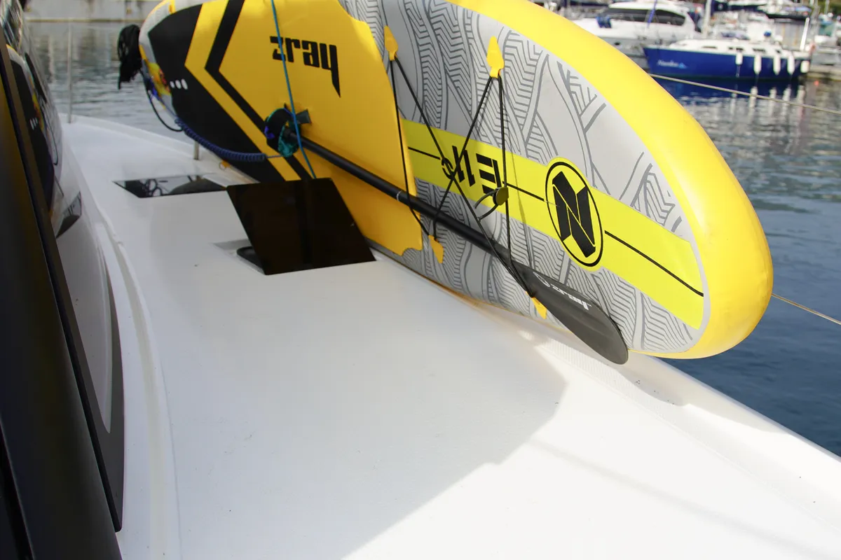 Anasa, a Fountaine Pajot Isla 40 catamaran at Lefkada, Greece