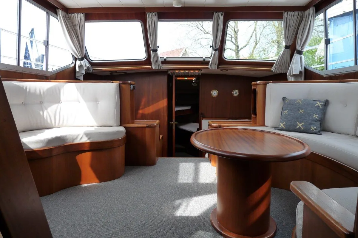 Salon of Orion, a Gulet Nowee Novi 42 motorboat at Akkrum, Netherlands