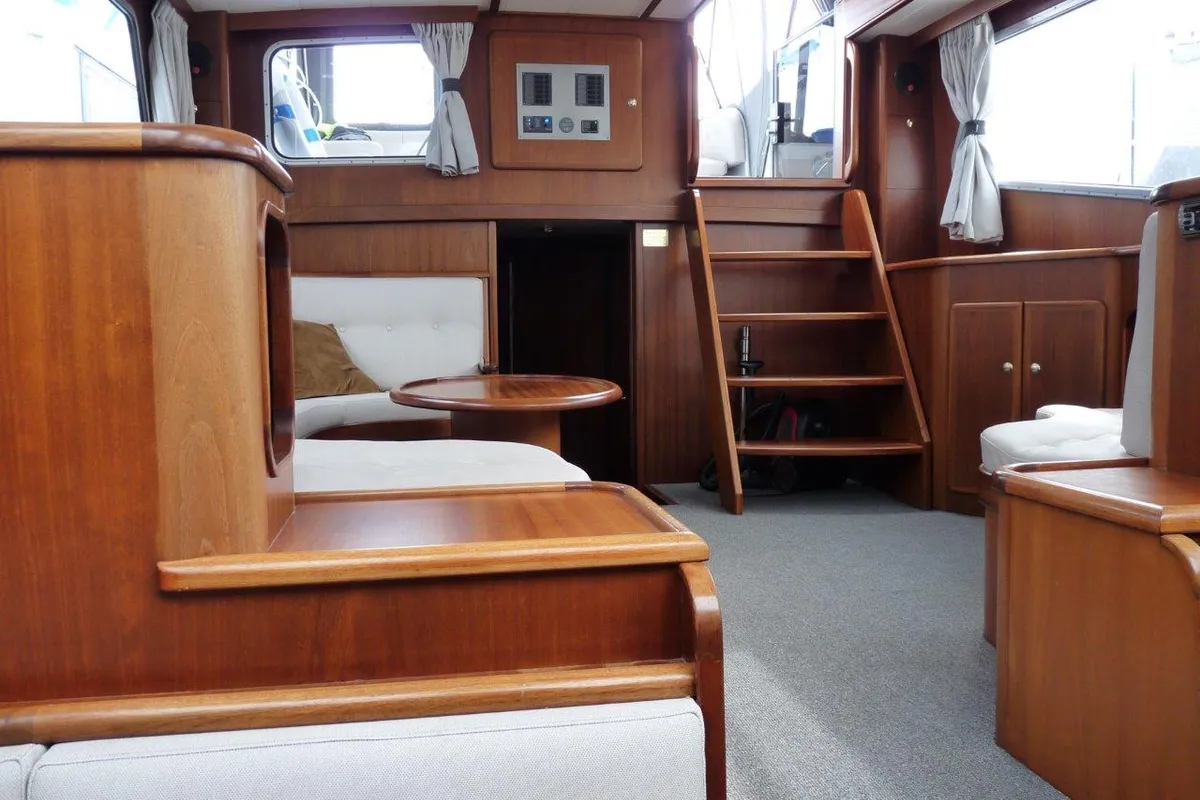 Salon of Orion, a Gulet Nowee Novi 42 motorboat at Akkrum, Netherlands