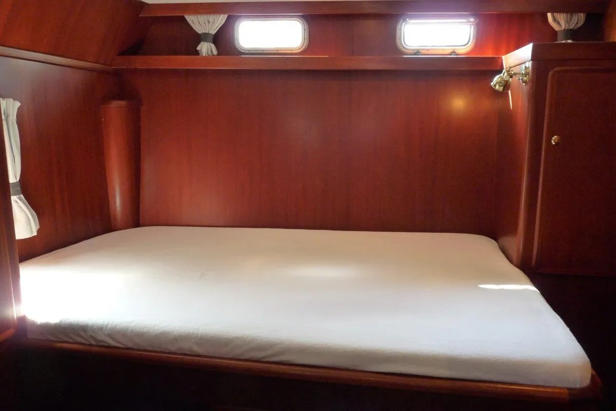 Cabin on Orion, a Gulet Nowee Novi 42 motorboat at Akkrum, Netherlands