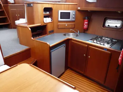 Galley of Orion, a Gulet Nowee Novi 42 motorboat at Akkrum, Netherlands