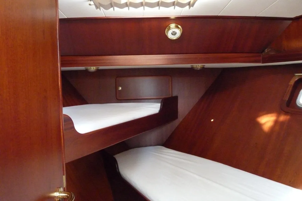Cabin on Orion, a Gulet Nowee Novi 42 motorboat at Akkrum, Netherlands