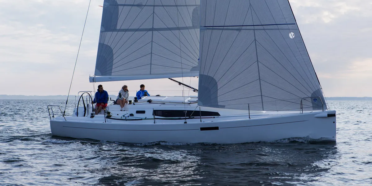 Exterior view of Marche Ou Reve, a J/Boats J 112 sailboat at Marseille, France