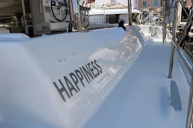 Cockpit of Happiness, a Lagoon 421 catamaran at Općina Rogoznica, Croatia