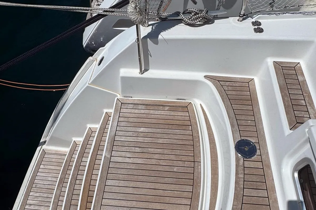 Deck of Happiness, a Lagoon 421 catamaran at Općina Rogoznica, Croatia