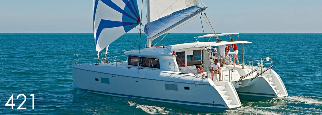 Happiness, a Lagoon 421 catamaran at Općina Rogoznica, Croatia