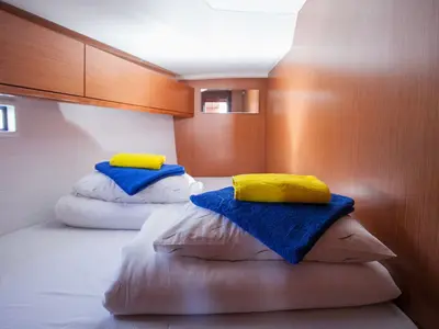 Cabin on Set Point, a Bavaria Cruiser 46 sailboat at Split, Croatia