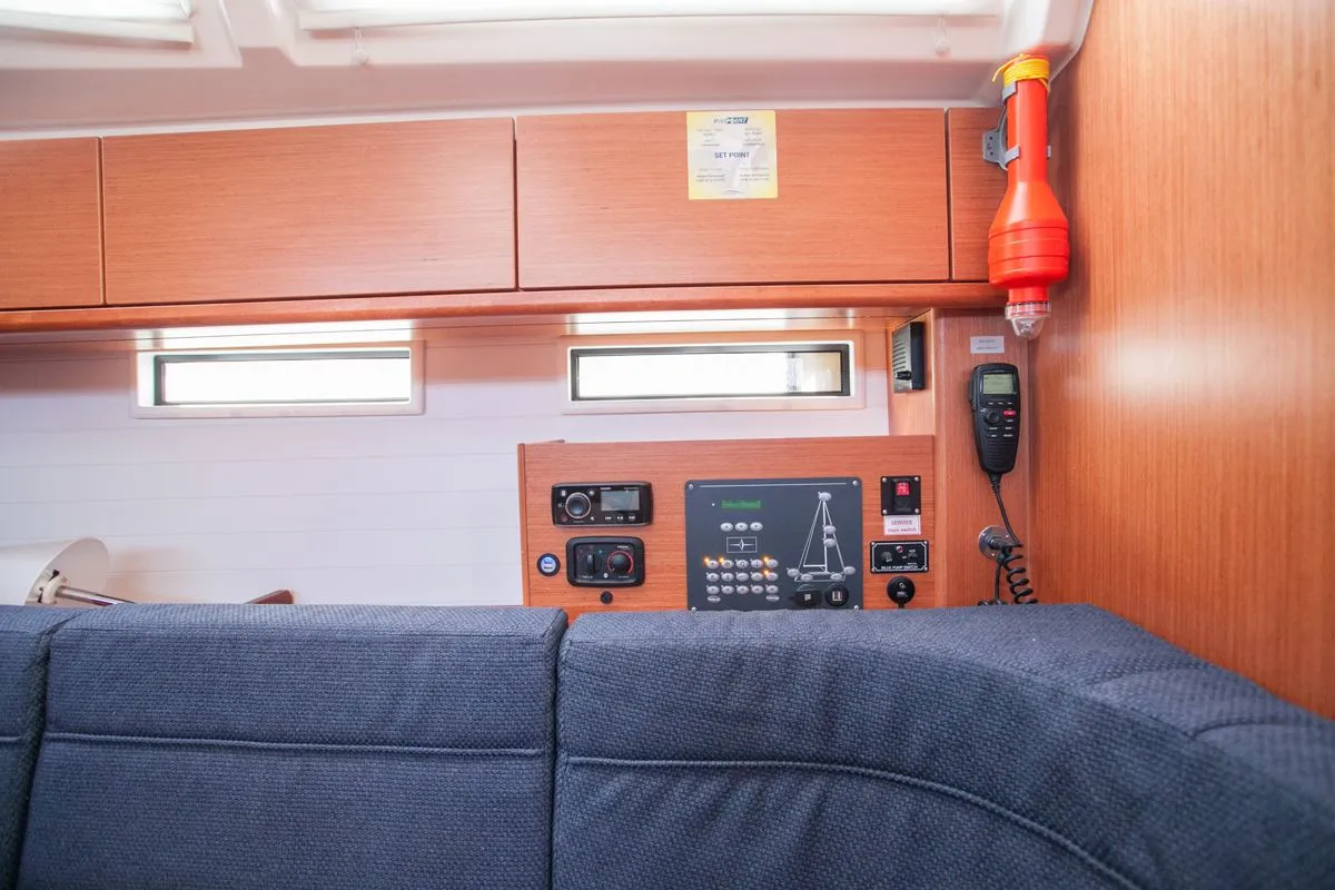 Salon of Set Point, a Bavaria Cruiser 46 sailboat at Split, Croatia