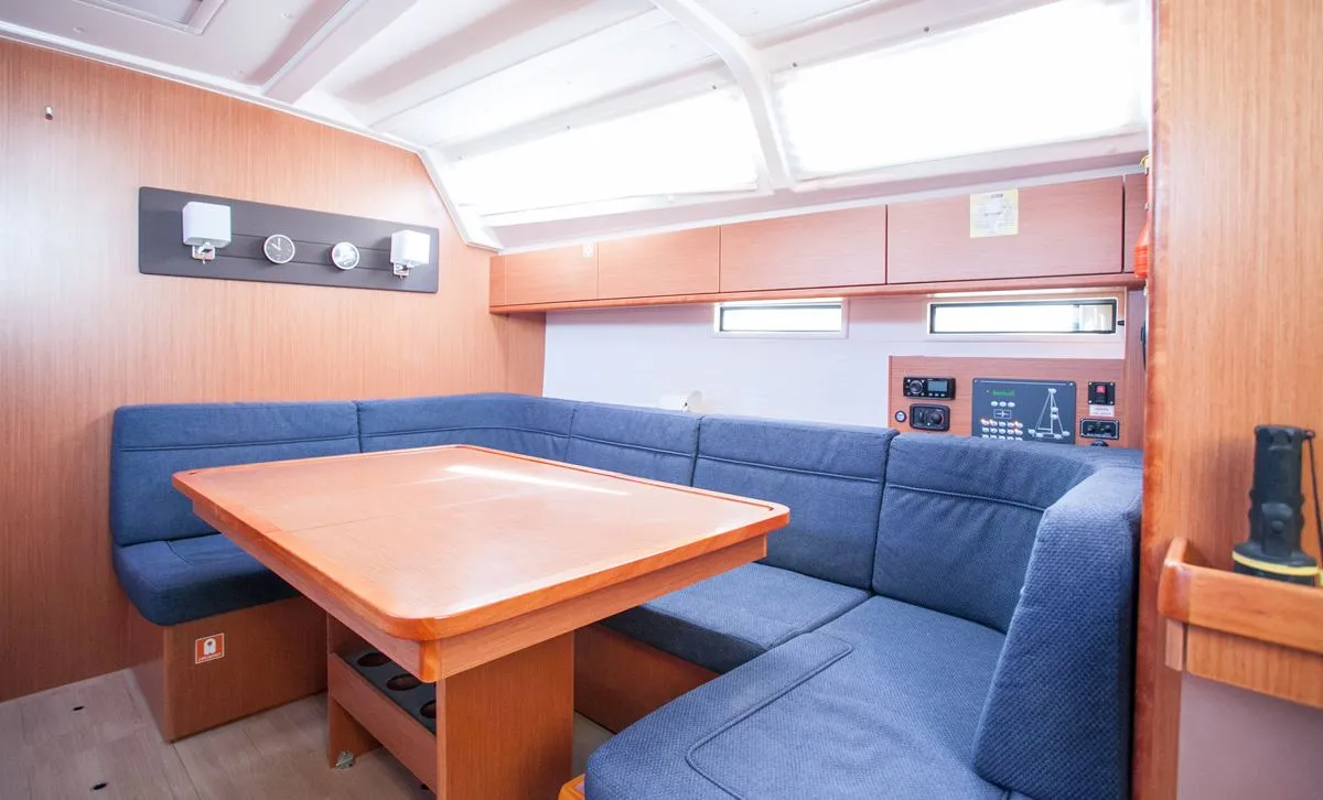Salon of Set Point, a Bavaria Cruiser 46 sailboat at Split, Croatia
