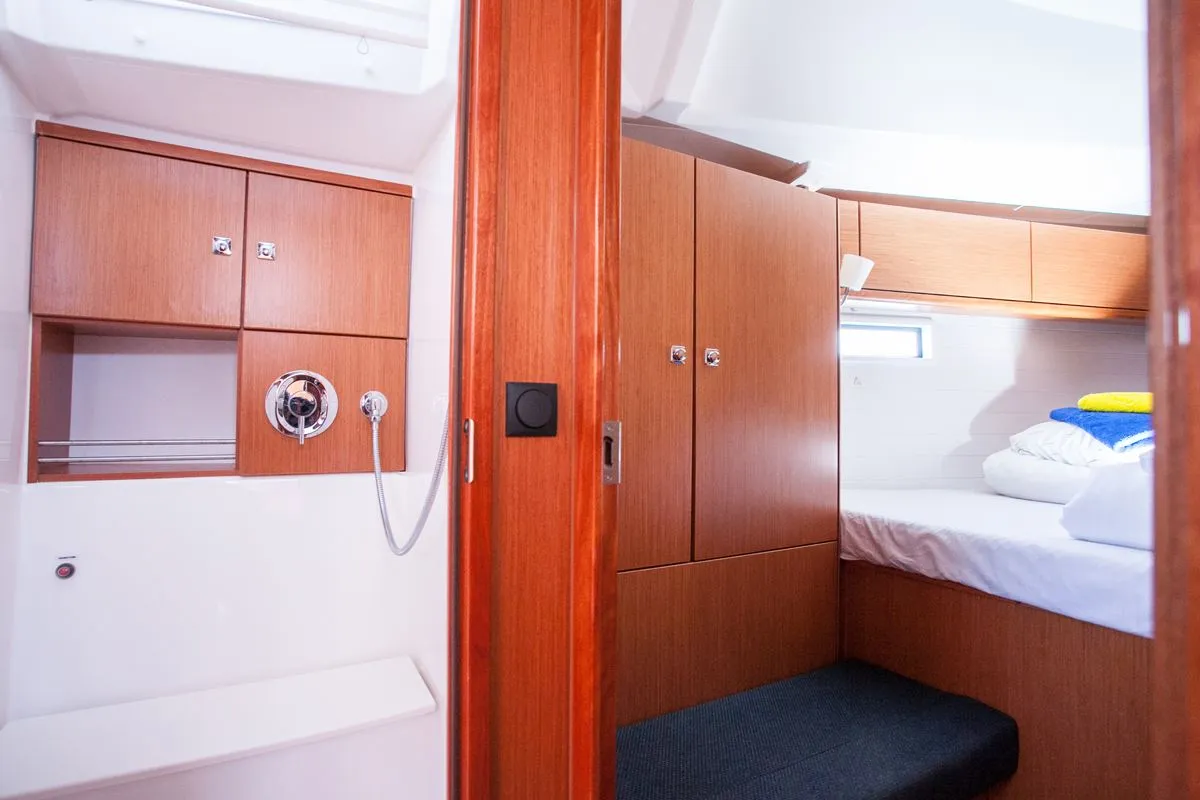 Cabin on Set Point, a Bavaria Cruiser 46 sailboat at Split, Croatia