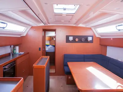 Salon of Set Point, a Bavaria Cruiser 46 sailboat at Split, Croatia