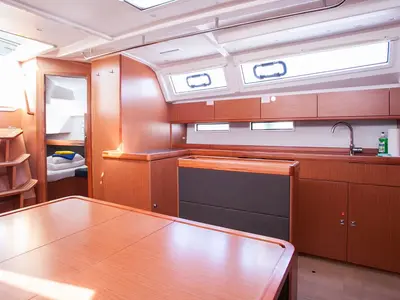 Galley of Set Point, a Bavaria Cruiser 46 sailboat at Split, Croatia