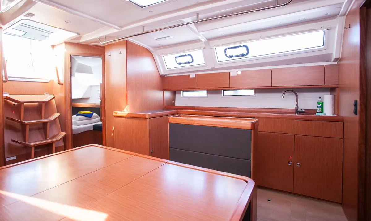 Galley of Set Point, a Bavaria Cruiser 46 sailboat at Split, Croatia