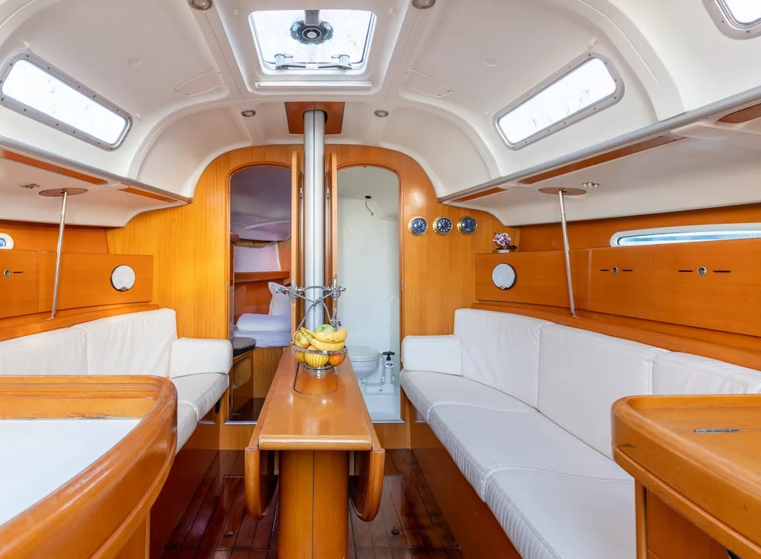 Salon of Kodo, a Beneteau First 40.7 sailboat at Punat, Croatia