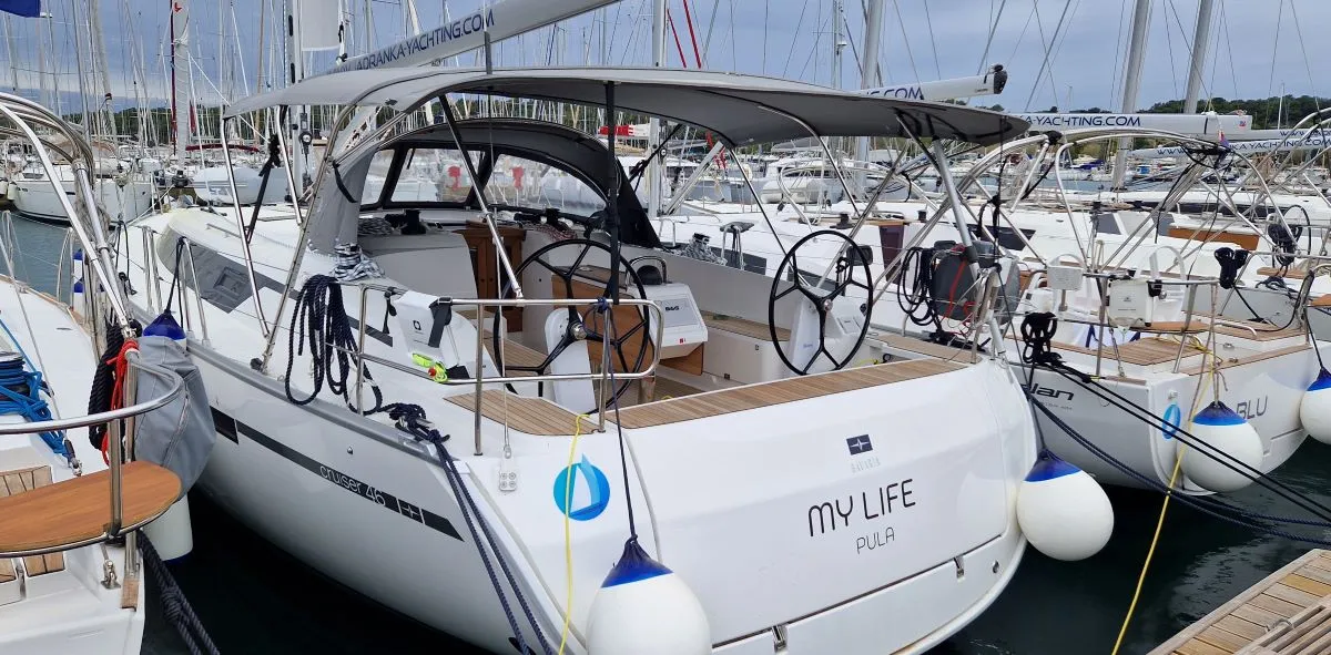 Deck of My life, a Bavaria Cruiser 46 - 4 cab.* sailboat at Pula, Croatia