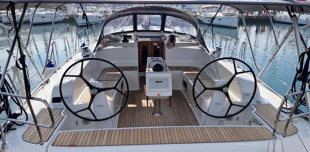 Cockpit of My life, a Bavaria Cruiser 46 - 4 cab.* sailboat at Pula, Croatia