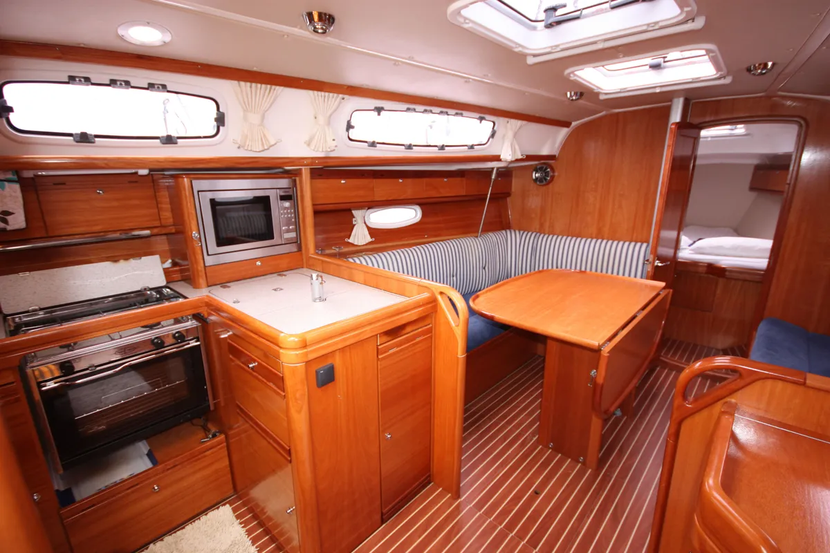 Little Eva, a Bavaria Cruiser 34 sailboat at Mai Khao, Thailand