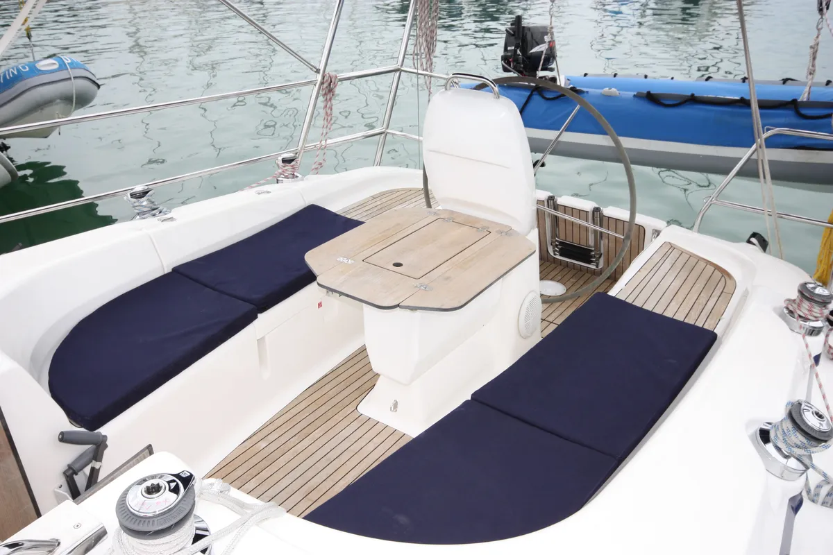 Little Eva, a Bavaria Cruiser 34 sailboat at Mai Khao, Thailand