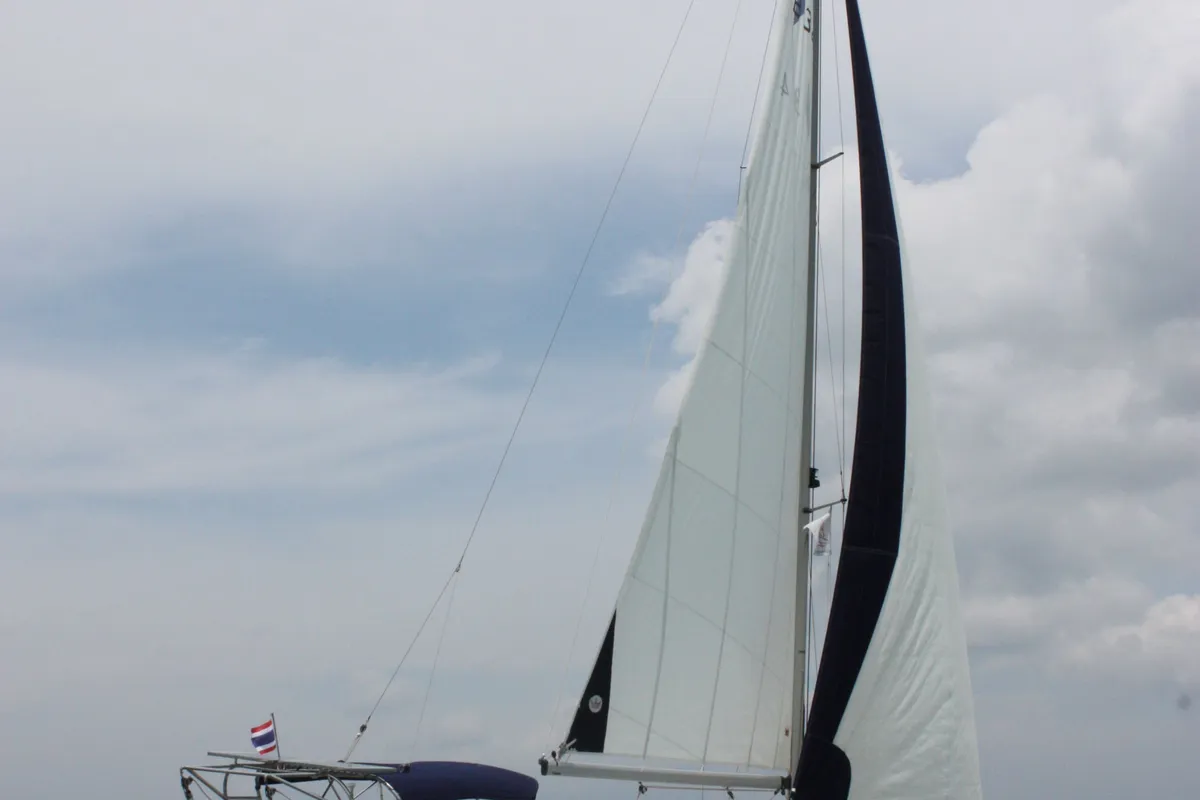 Little Eva, a Bavaria Cruiser 34 sailboat at Mai Khao, Thailand