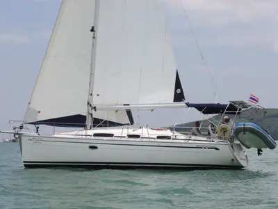 Little Eva, a Bavaria Cruiser 34 sailboat at Mai Khao, Thailand