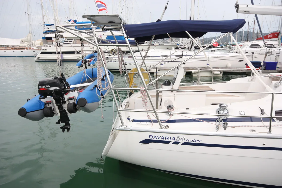 Little Eva, a Bavaria Cruiser 34 sailboat at Mai Khao, Thailand