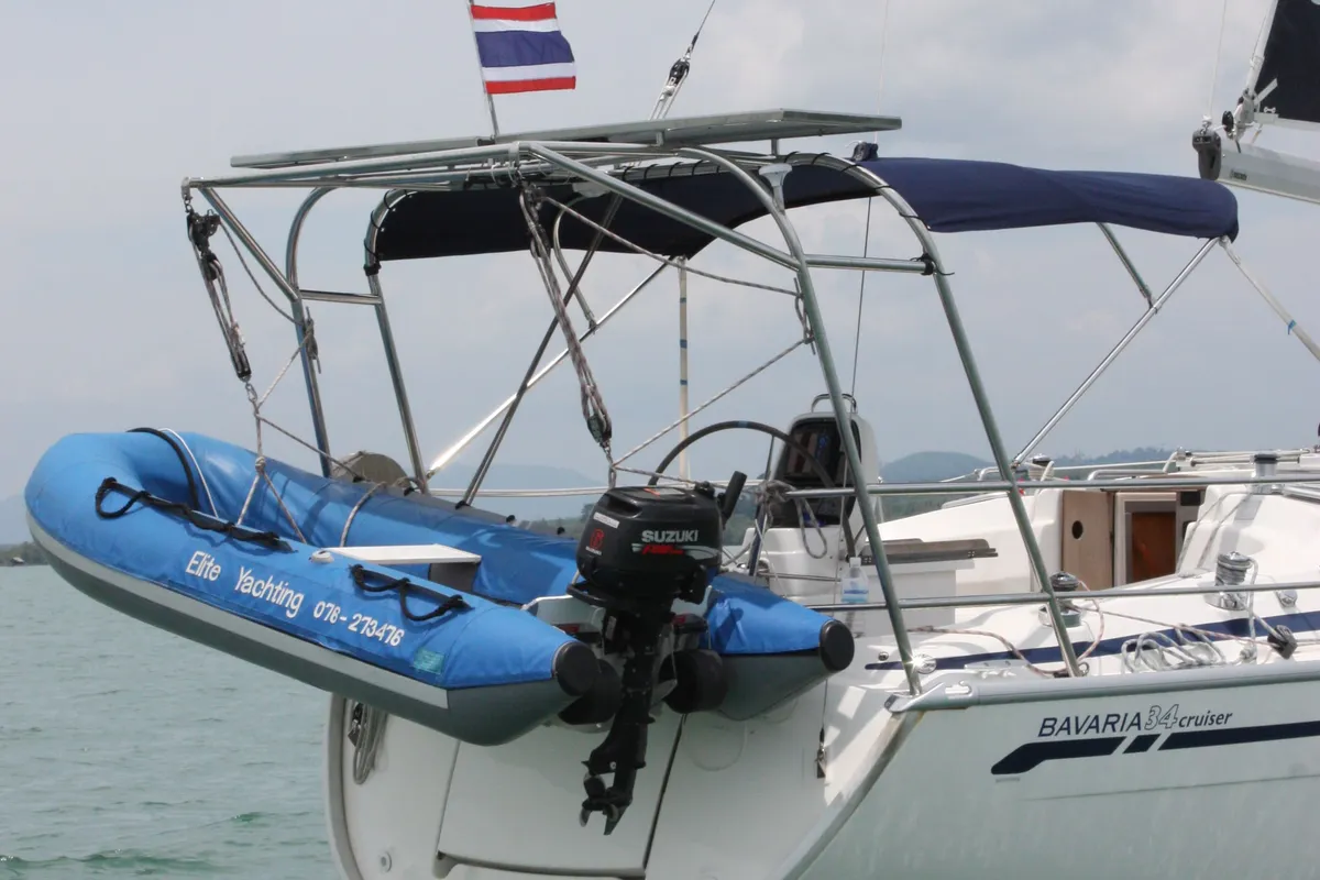 Little Eva, a Bavaria Cruiser 34 sailboat at Mai Khao, Thailand