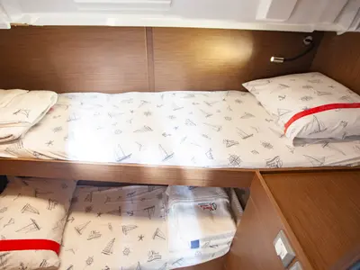 Cabin on Breezy, a Beneteau Oceanis 46.1 sailboat at Marmaris, Turkey