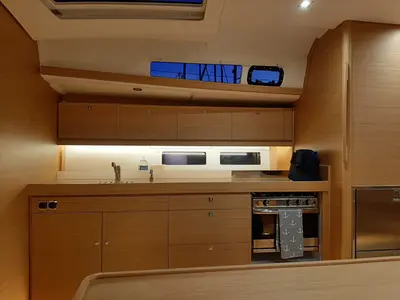 Galley of Nishane, a Dufour 460 sailboat at Piombino, Italy