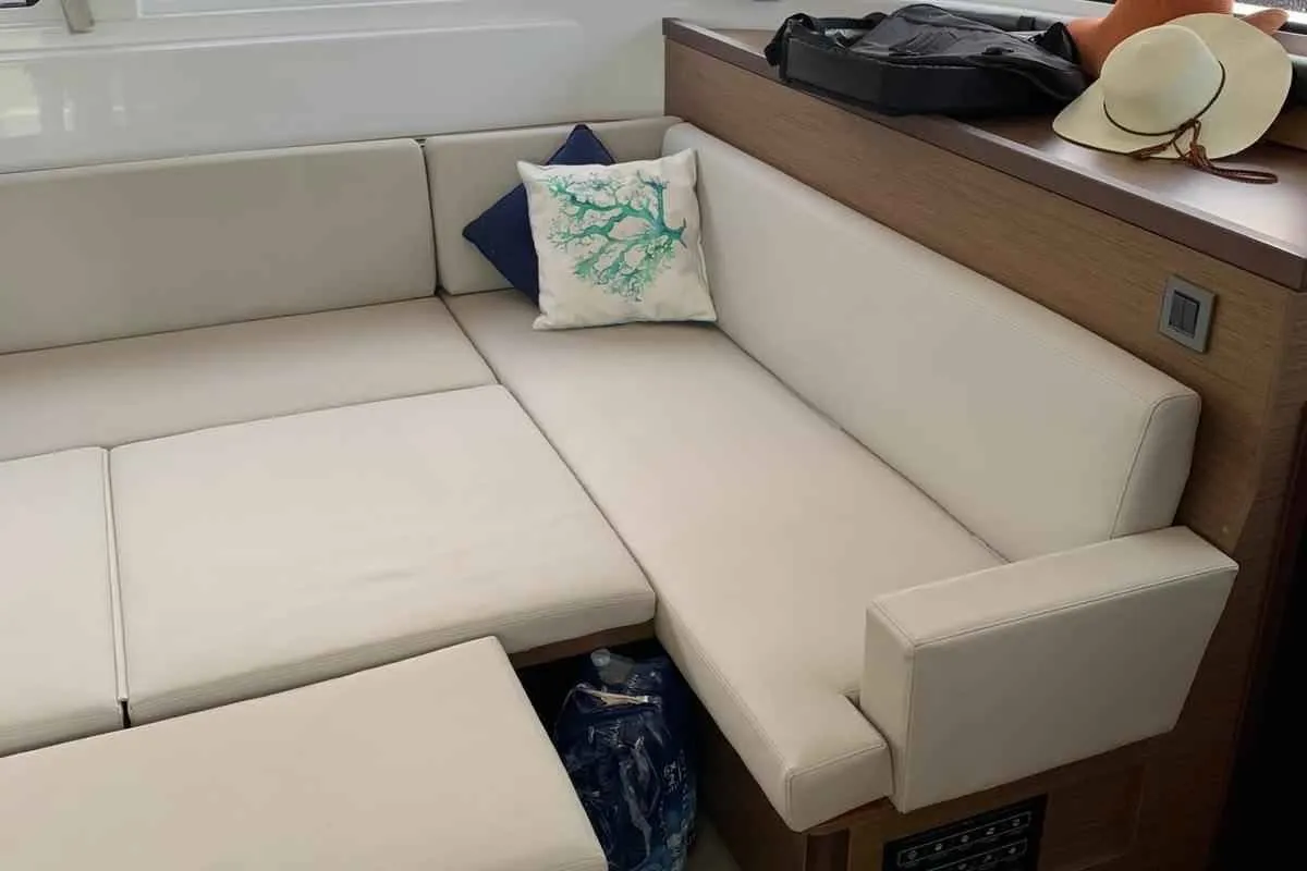 Salon of Lumina, a Lagoon 46 catamaran at Municipal Unit of Lefkada, Greece