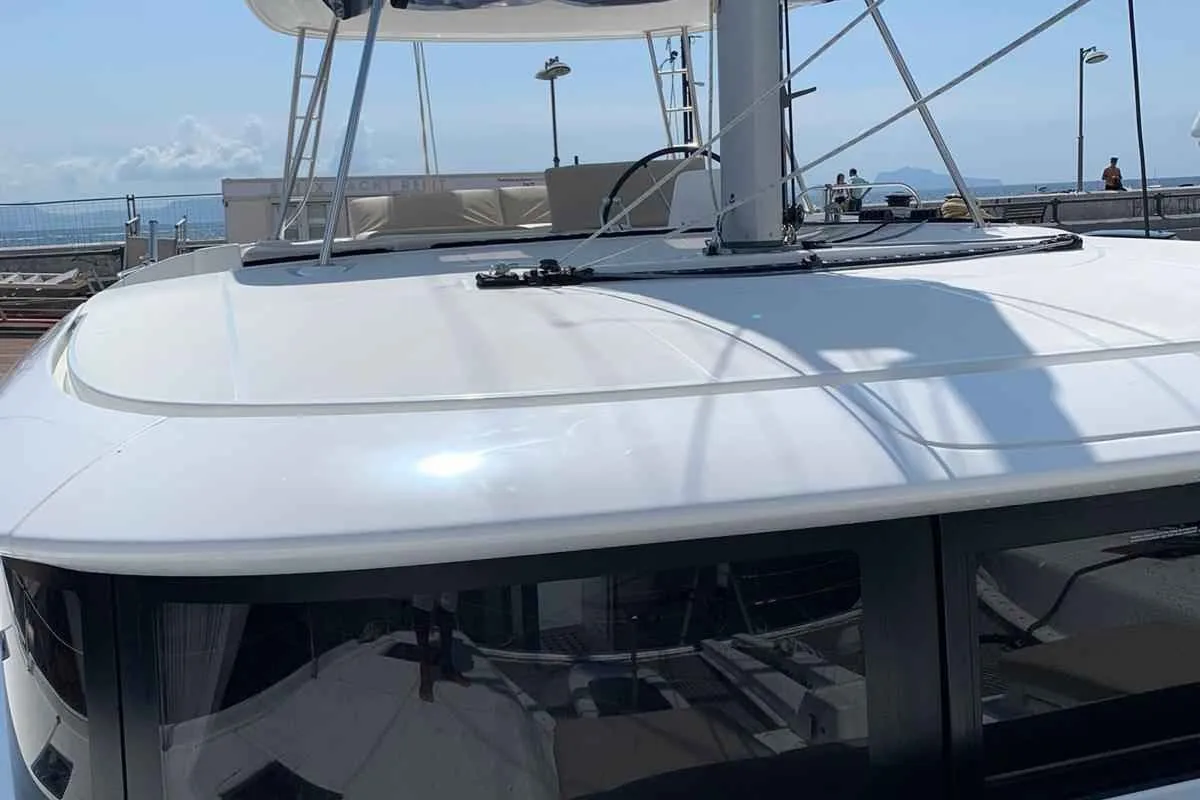 Lumina, a Lagoon 46 catamaran at Municipal Unit of Lefkada, Greece