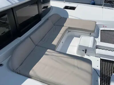 Deck of Lumina, a Lagoon 46 catamaran at Municipal Unit of Lefkada, Greece
