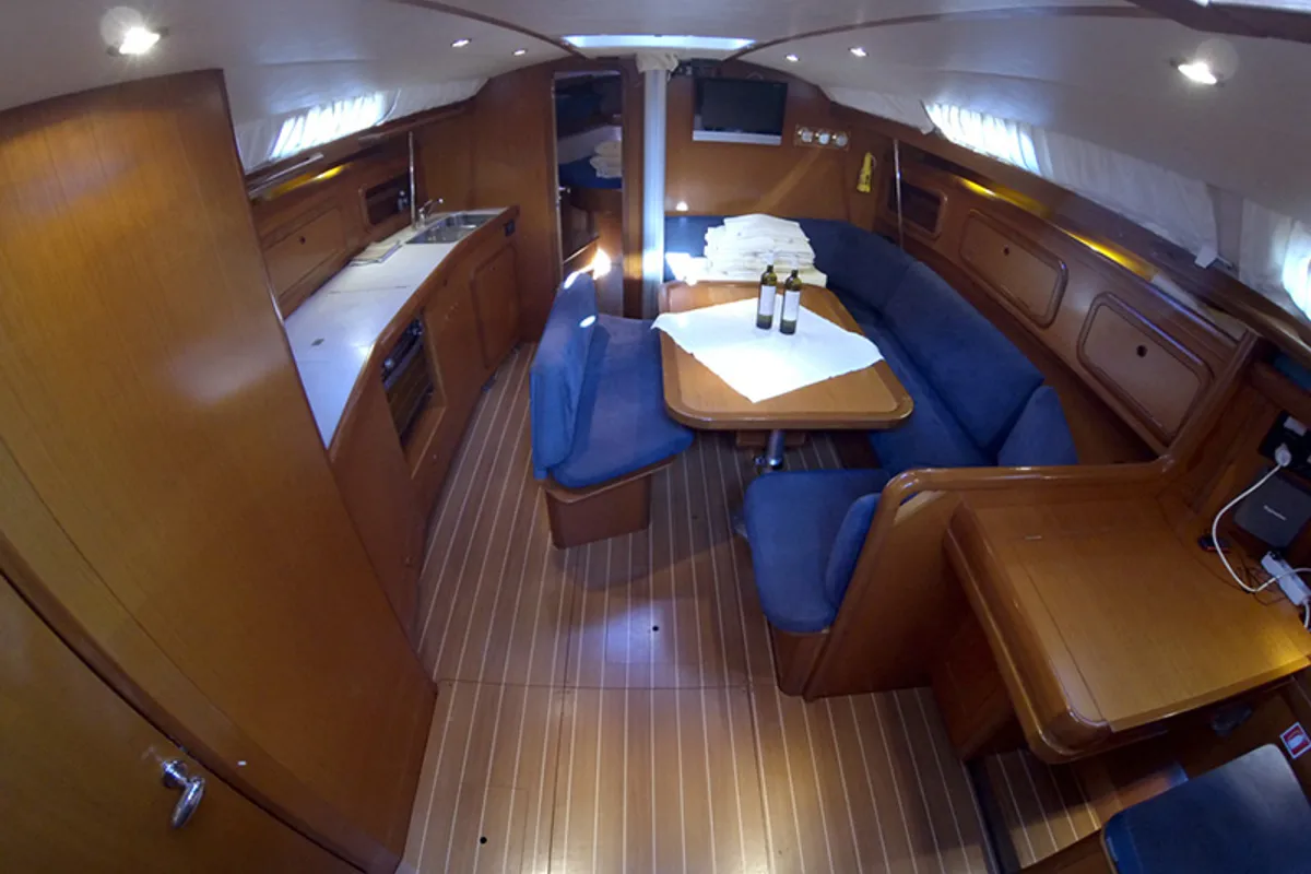 Salon of Skalice, a Grand Soleil 43 sailboat at Grad Šibenik, Croatia
