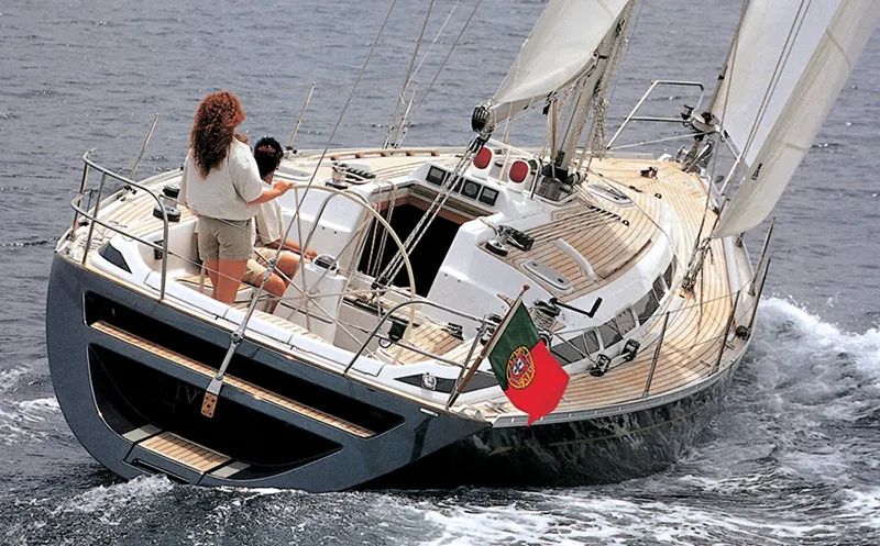 Exterior view of Skalice, a Grand Soleil 43 sailboat at Grad Šibenik, Croatia