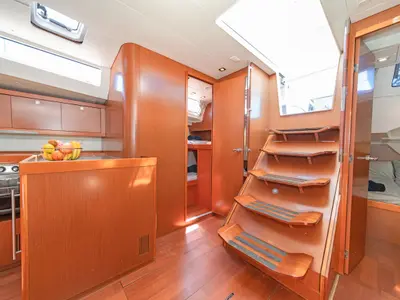 Galley of Jimmy's, a Beneteau Oceanis 48 sailboat at Athens, Greece