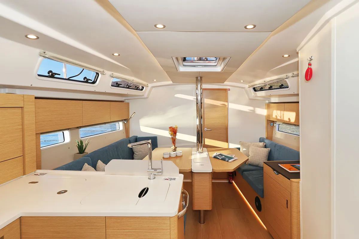 Salon of Amelie, a Hanse 360 sailboat at Grad Kaštela, Croatia