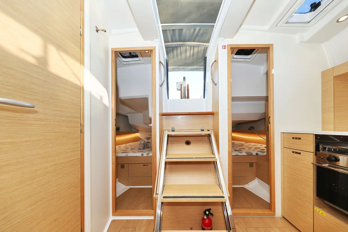Salon of Amelie, a Hanse 360 sailboat at Grad Kaštela, Croatia