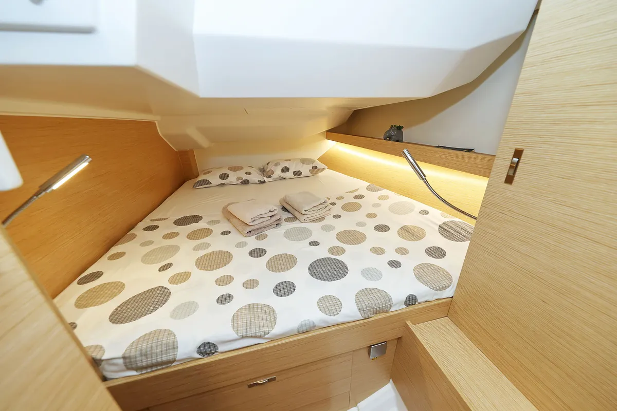 Cabin on Amelie, a Hanse 360 sailboat at Grad Kaštela, Croatia