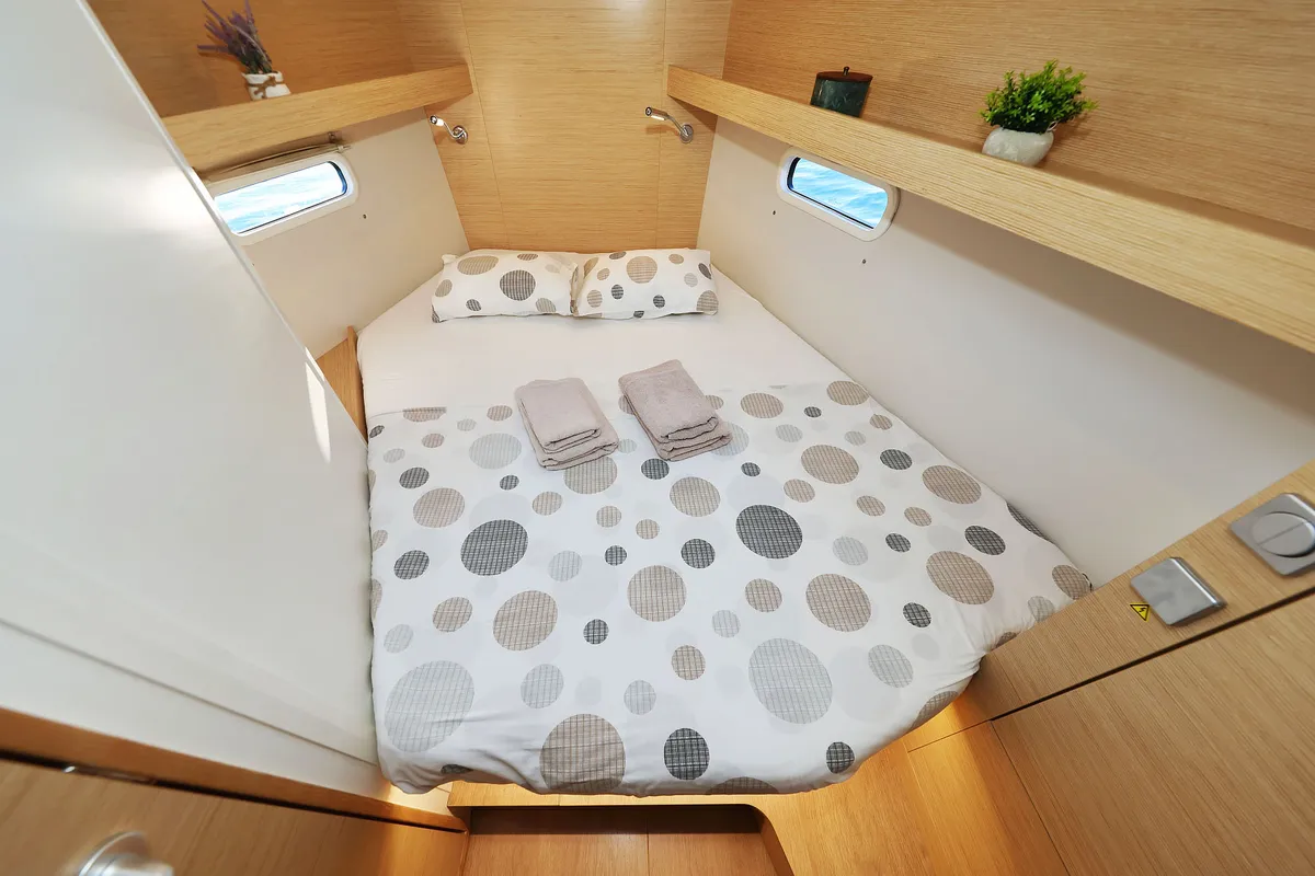 Cabin on Amelie, a Hanse 360 sailboat at Grad Kaštela, Croatia
