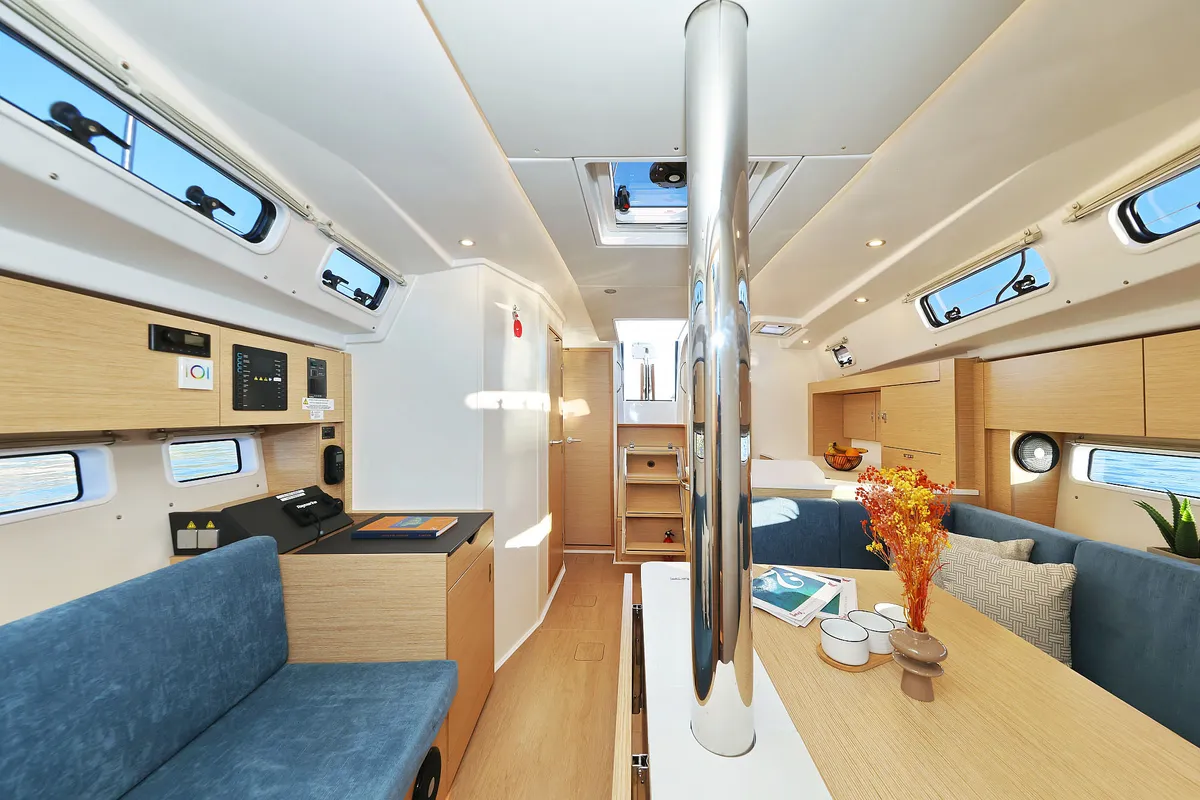 Salon of Amelie, a Hanse 360 sailboat at Grad Kaštela, Croatia