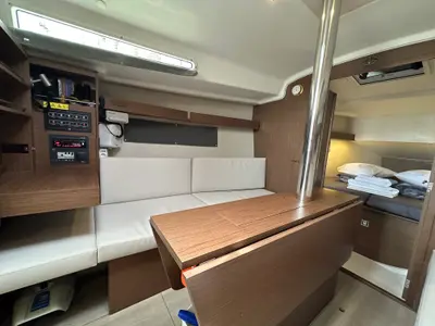 Salon of Aria, a Beneteau Oceanis 34.1 sailboat at Athens, Greece