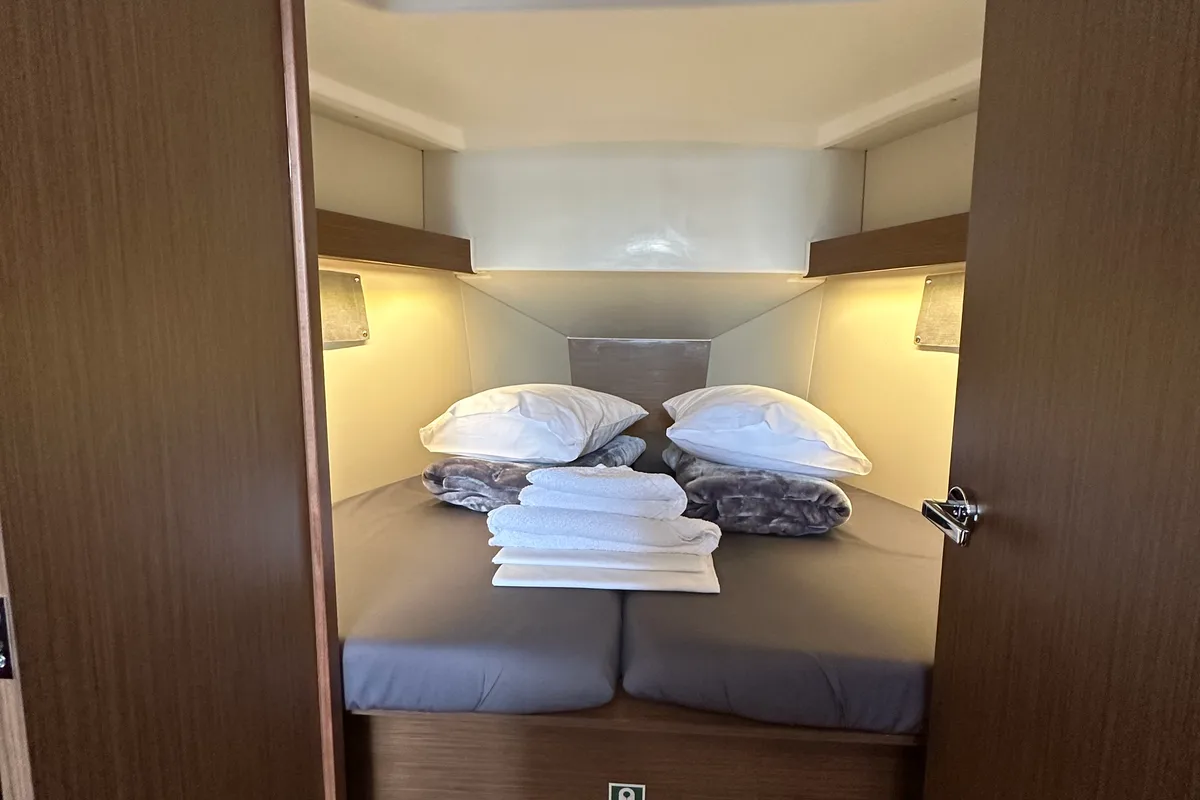 Cabin on Aria, a Beneteau Oceanis 34.1 sailboat at Athens, Greece