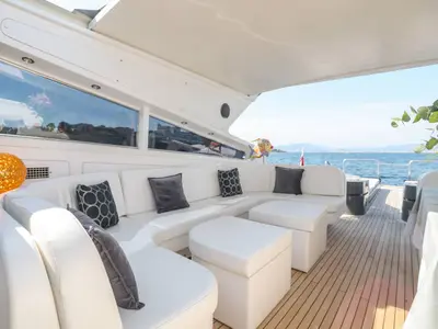 A4 Black, a Arno Leopard 27 motor yacht at Cannes, France