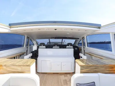 A4 Black, a Arno Leopard 27 motor yacht at Cannes, France