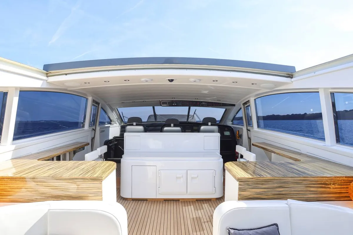 A4 Black, a Arno Leopard 27 motor yacht at Cannes, France
