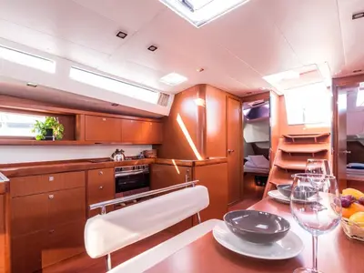 Galley of Summer Dream, a Beneteau Oceanis 48 sailboat at Split, Croatia